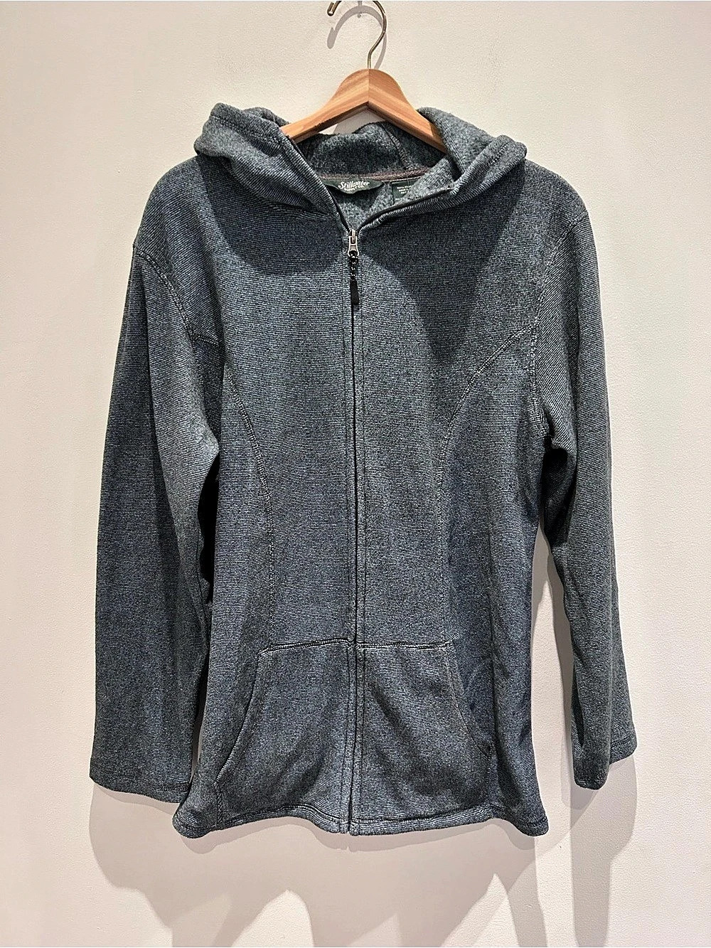 Stillwater Supply Co Gray-Green Full-Zip Hooded Jacket Size XL